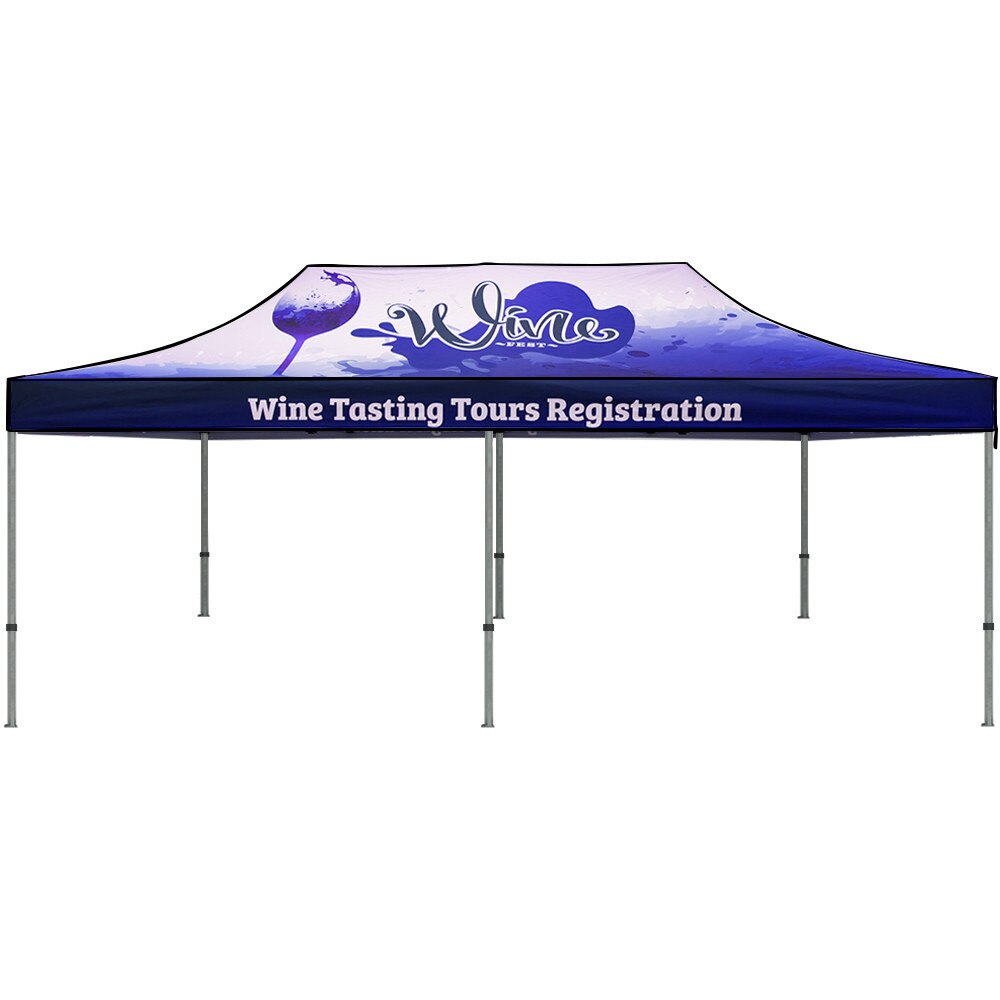 Casita 20 ft. Aluminum Canopy Tent — Graphic Package / Black Trim Color
